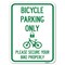 Signmission Bicycle Parking Please Secure Your Bike Properly Heavy-Gauge Alum Parking, 18" x 24", A-1824-24317 A-1824-24317 - alternate 1